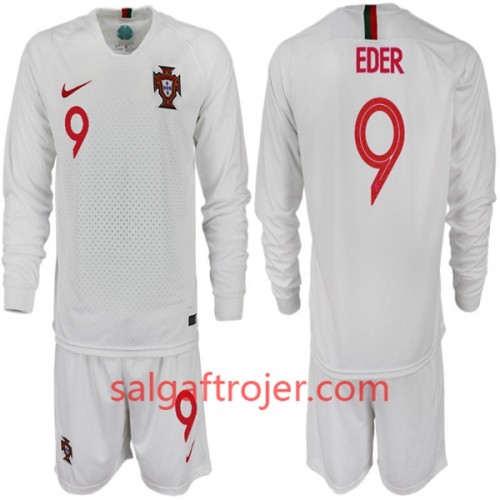 Portugal Fodboldtrøjer EDER 9 Børn Udebanesæt VM 2018 Langærmet Portugal Fodboldtrøjer EDER 9 Børn Udebanesæt VM 2018 Langærmet